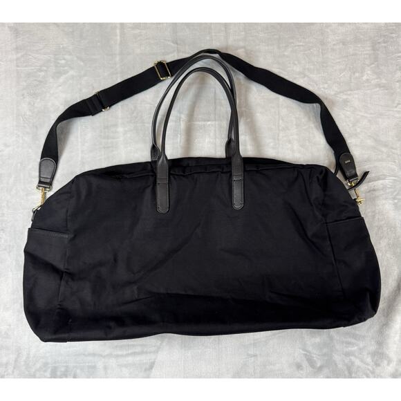Cuyana Handbags - CUYANA Classic Weekender Black Canvas Black Leather Handle Strap Duffle Bag EUC